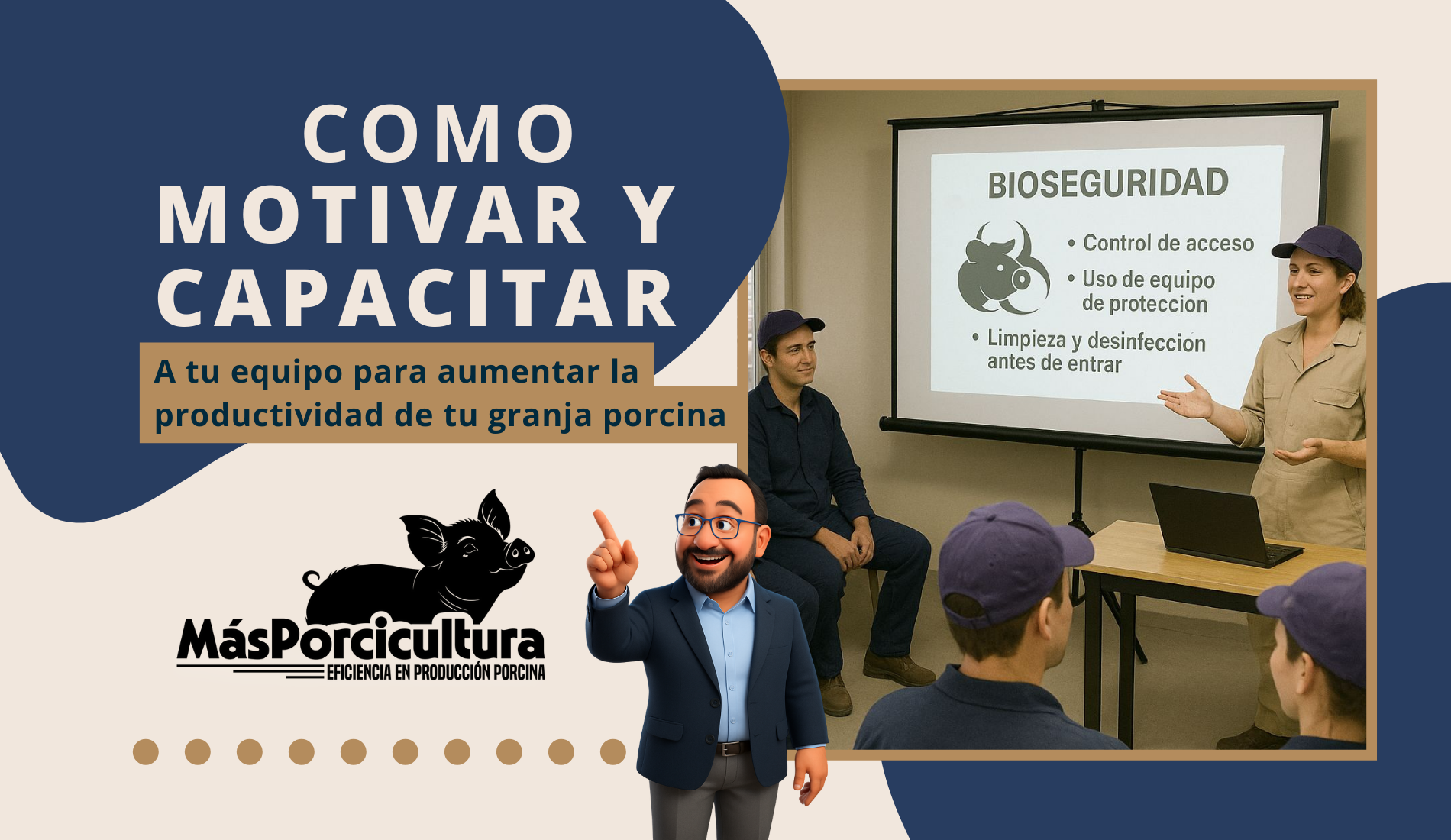Cómo motivar y capacitar a tu equipo para aumentar la productividad de tu granja porcina