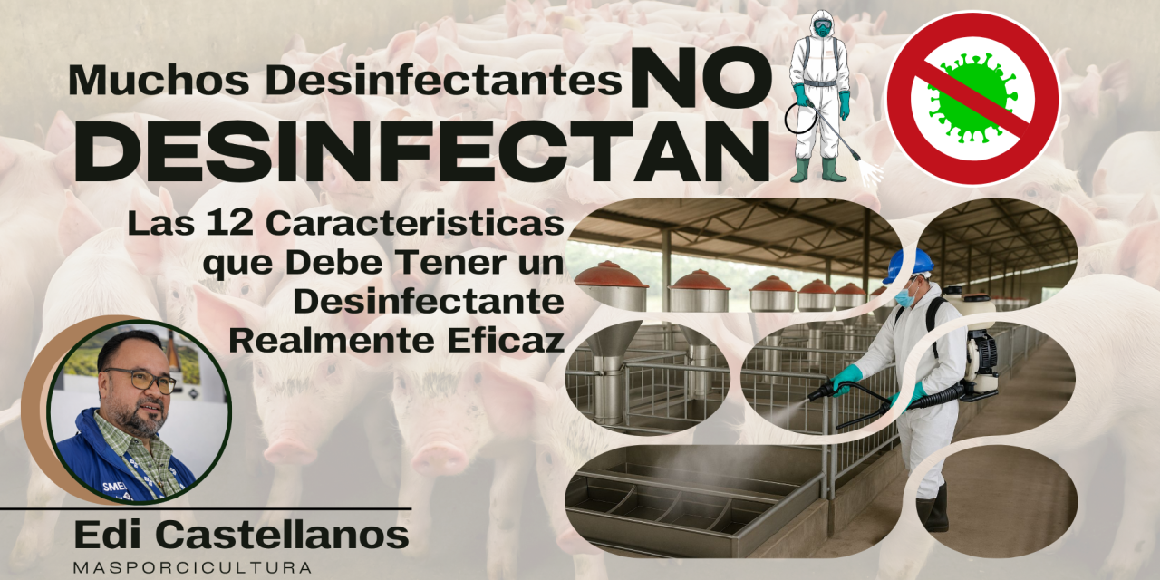 Muchos Desinfectantes No Desinfectan: Las 12 Características que Debe Tener un Desinfectante Realmente Eficaz en Granjas Porcinas