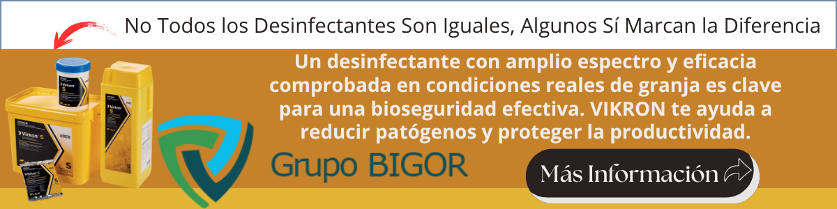 No Todos los Desinfectantes Son Iguales… Algunos Sí Marcan la Diferencia Eleva el nivel de bioseguridad en tu granja. Conoce más sobre VIKRON aquí